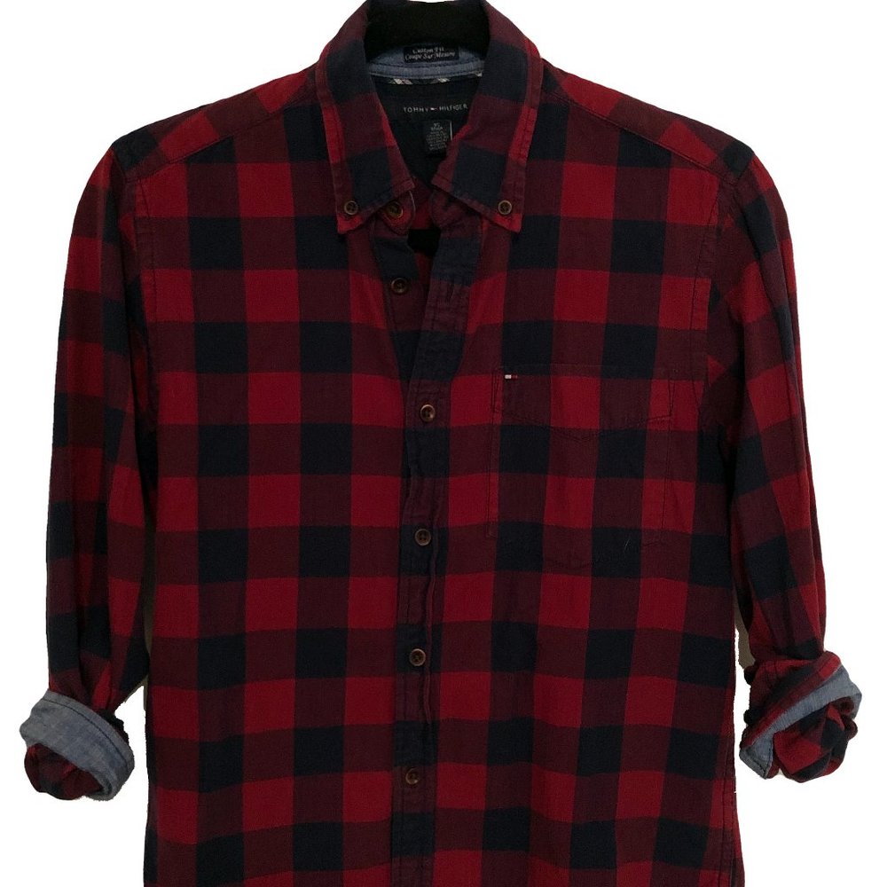 SALE XS Tommy Hilfiger Plaid Flannel Shirt